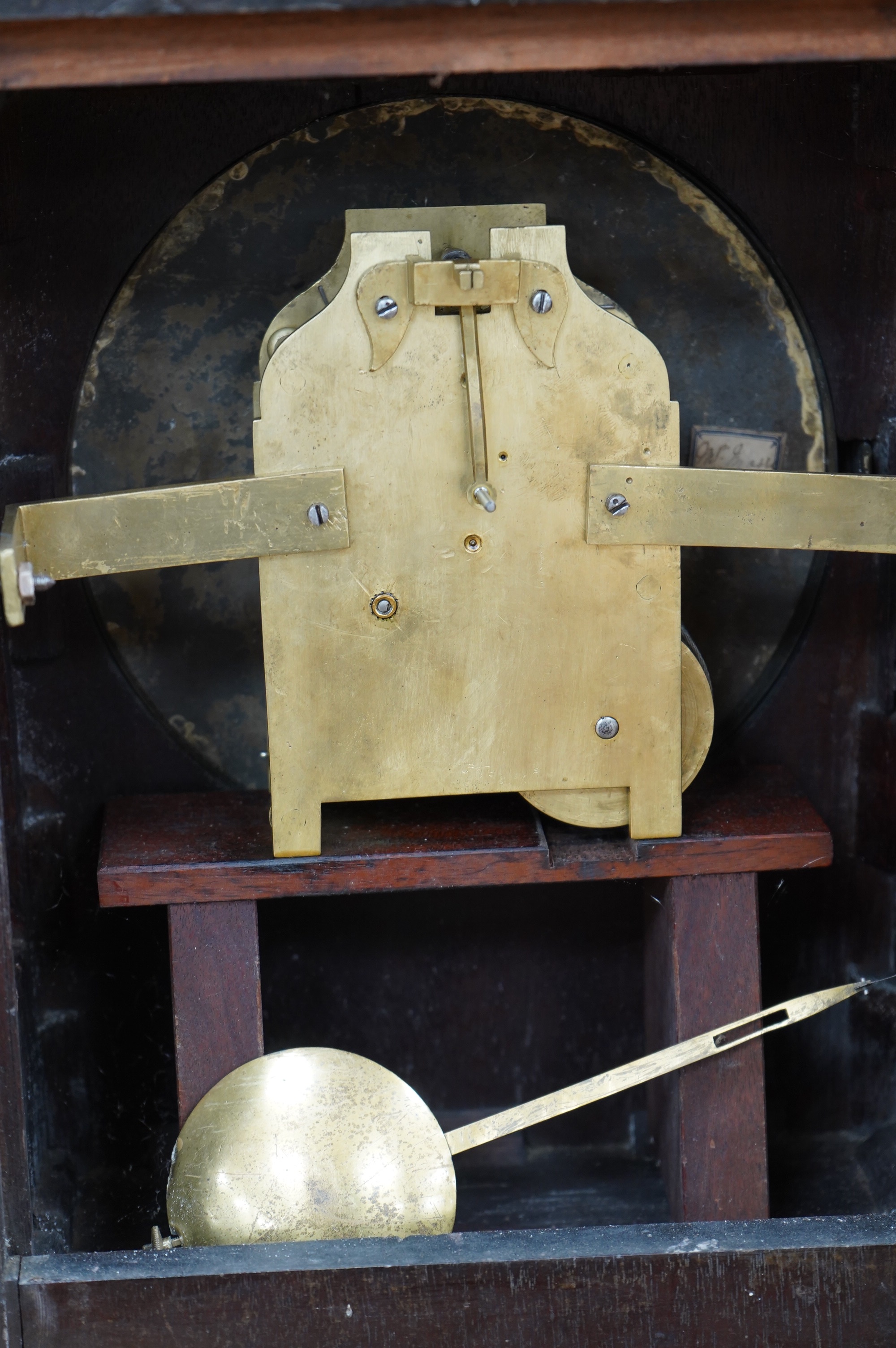 A George IV rosewood bracket timepiece, J. Smith London, 41cm. Condition - poor, not tested